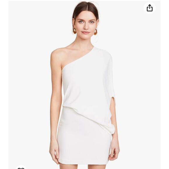 HALSTON Women's One Shoulder Asymmetrical Sleeve Dress SZ 4 NEW - Picture 1 of 13